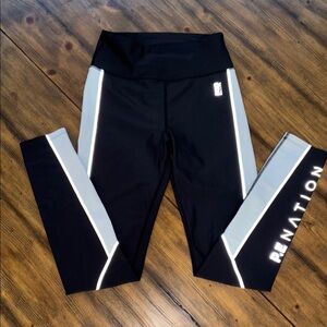 P.E Nation Black And White Leggings Size Small